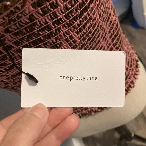 OPT -One Pretty Time Calypso pink/brown Crop top - Picture 6 of 10